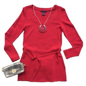 Red Long Sleeve Blouse- Gorgeous!